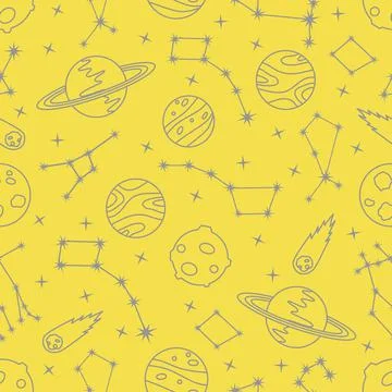 Space vector seamless pattern Astronomy Science 스톡 일러스트