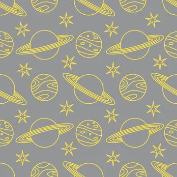 Space vector seamless pattern Astronomy Science Stockillustratie