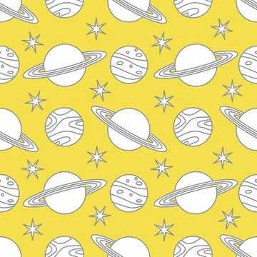 Space vector seamless pattern Astronomy Science Stockillustratie