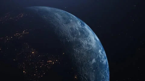 A Space View of the Asian Continent's Transition from Day to Night Video stock 258953218