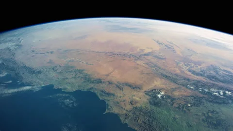 Space View From The International Space Station Orbiting Earth Stock Footage 171644406