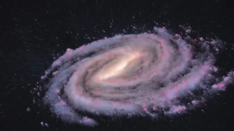 Space view of milky way. Great animation milky way. Stock Footage