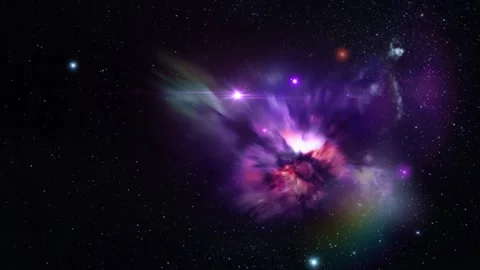 Space view of Nebula. Great animation Nebula. Stock Footage 145679916