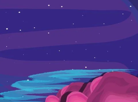 Space view scene icon Stock Illustration