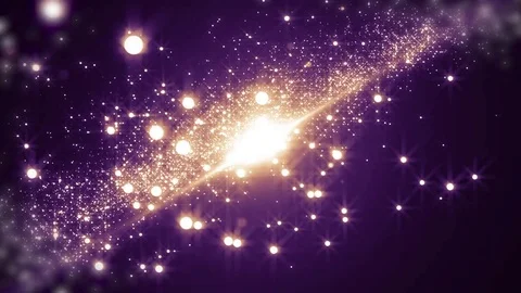 Space violet background with particles. Space lilac dust with stars on black  Vídeo Stock 82453120