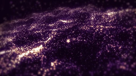 Space violet background with particles. Space lilac dust with stars on black  Vídeos de archivo 82466325