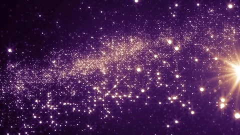 Space violet background with particles. Space lilac dust with stars on black  Stock Footage 82475337