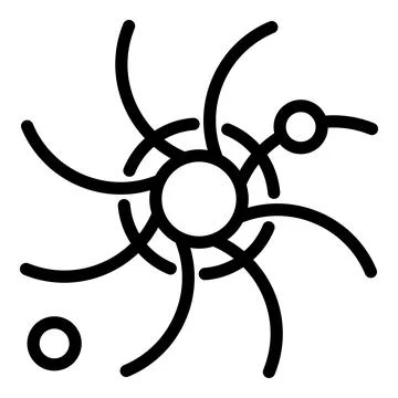Space vortex icon, outline style Stock Illustration