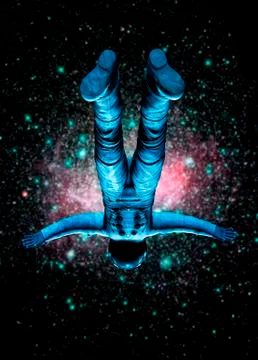 Space walk, conceptual artwork Stock Illustration