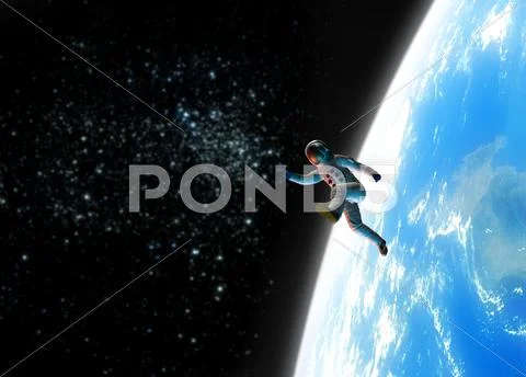 Space walk, conceptual artwork Stock Illustration