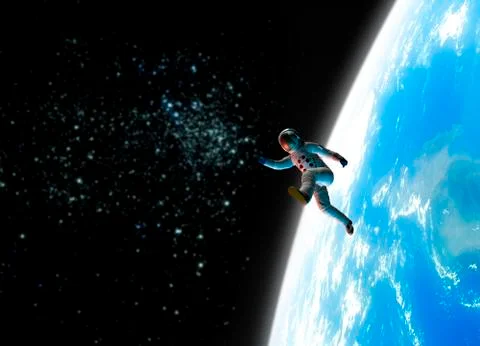 Space walk, conceptual artwork Stock Illustration