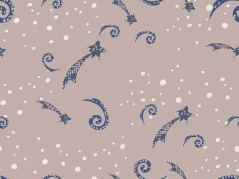 Space wallpaper for boys endless pattern hand art. 스톡 일러스트