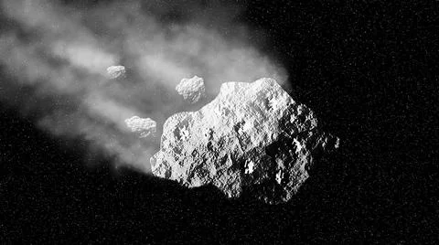 Space wallpaper. White asteroid background Stock Illustration