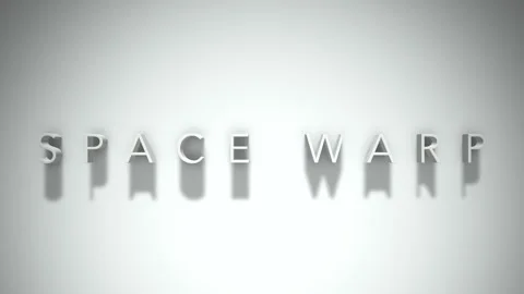 Space Warp 3D title animation with shadows on a white background Stock Footage 296746308