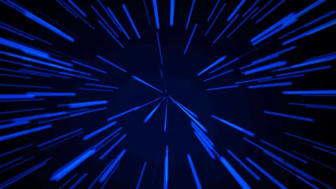 Space Warp Lines - Blue : Background Stock Footage 166875688