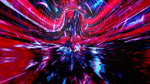 Space warp tunnel CG loop background a2 Video stock 313128795