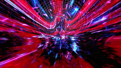 Space warp tunnel CG loop background d2 Stock Footage 313128827