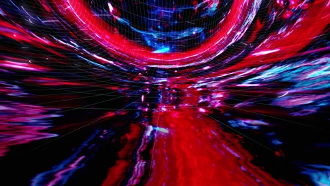 Space warp tunnel CG loop background c2 Stock Footage 313129076