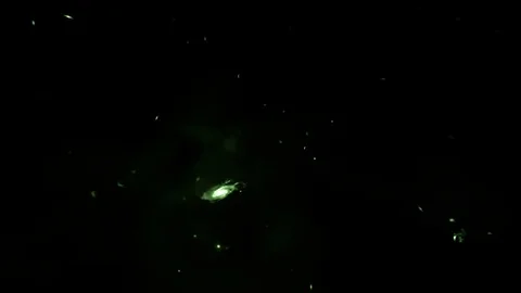 Space Water In Motion. Space Trip To Star In Green Color Stock Footage 103374238