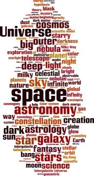 Space word cloud Stock Illustration