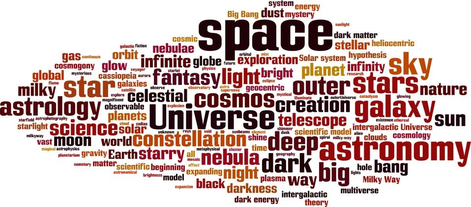 Space word cloud Stock Illustration