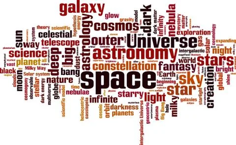 Space word cloud Stock Illustration