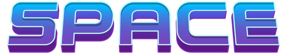 Space word logo design Stock Illustration