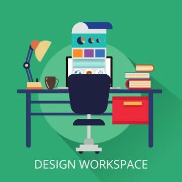 Space Of Work And Freelance Design Stock Illustration