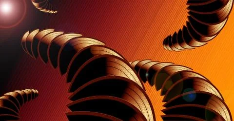 Space worm 库存插图