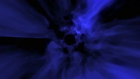 A Space wrapping through blue tunnel animation Stock Footage 155227394