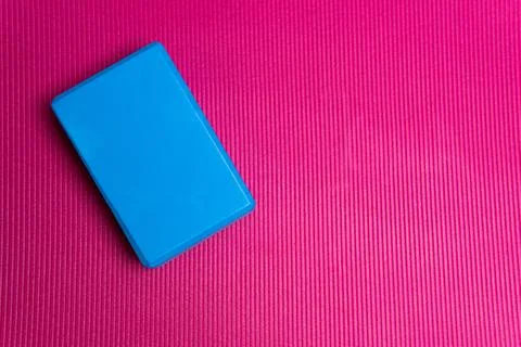 Space yoga square background red design abstract fitness lifestyle, from bend Stock Photos
