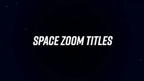 Space Zoom Titles Stock After Effects