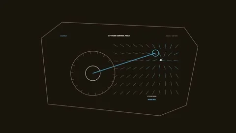 Spacecraft Attitude Control HUD Seamless Loop Stock Footage 342005099