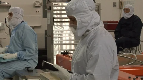 Spacecraft being accepted and processed before launch - 2013 Stock Footage 112273540