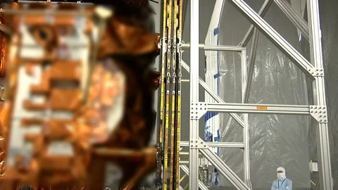 Spacecraft being accepted and processed before launch - 2013 Stock Footage 112273555