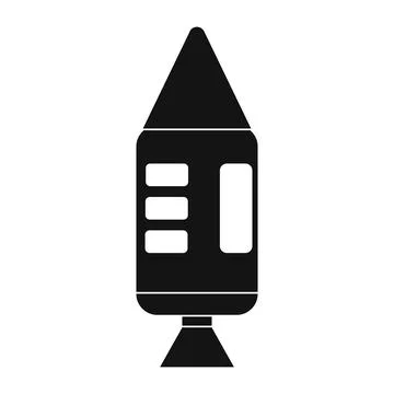 Spacecraft black simple icon Stock Illustration