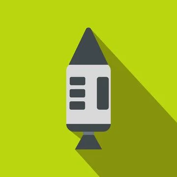 Spacecraft flat icon Stock Illustration