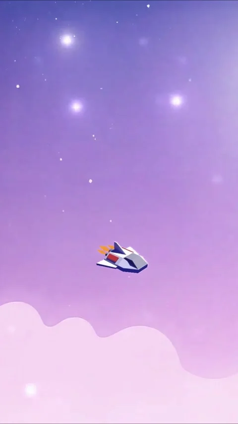 Spacecraft Flying with Clouds Video stock 306206452
