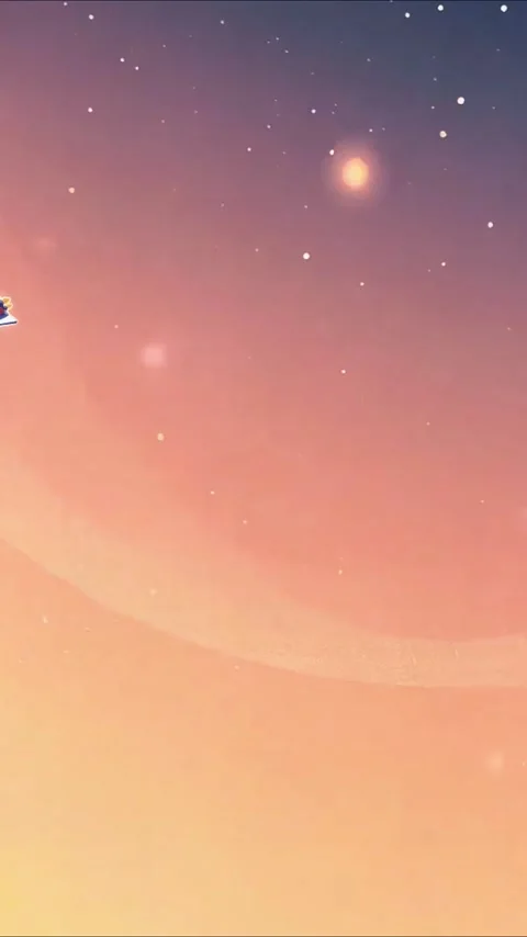 Spacecraft Flying in Sunrise Sky Stock Footage 306206426