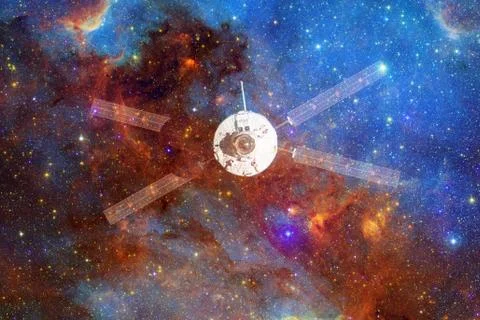 Spacecraft launch into space. Beauty of outer space. Foto stock