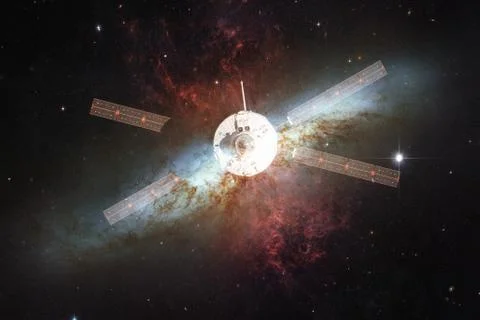 Spacecraft launch into space. Beauty of outer space. Foto stock