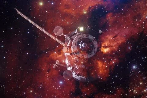 Spacecraft Launch Into Space. Elements of this image furnished by NASA Stock Photos