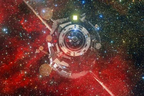 Spacecraft Launch Into Space. Elements of this image furnished by NASA Stock Photos