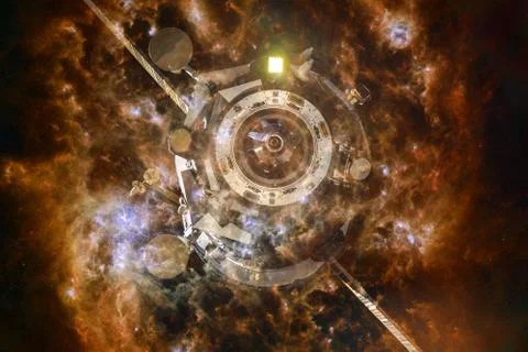 Spacecraft Launch Into Space. Elements of this image furnished by NASA Stock Photos