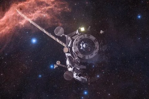 Spacecraft Launch Into Space. Elements of this image furnished by NASA Stock Photos