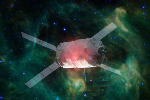 Spacecraft Launch Into Space. Elements of this image furnished by NASA Stock Photos
