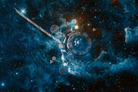 Spacecraft Launch Into Space. Elements of this image furnished by NASA Stock Photos