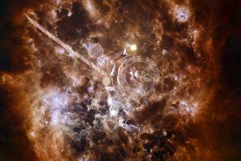Spacecraft Launch Into Space. Elements of this image furnished by NASA Stock Photos
