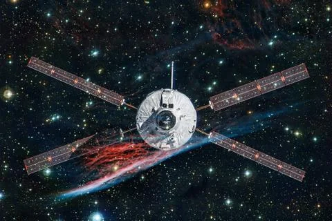Spacecraft Launch Into Space. Elements of this image furnished by NASA Stock Photos
