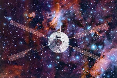 Spacecraft Launch Into Space. Elements of this image furnished by NASA Stock Photos